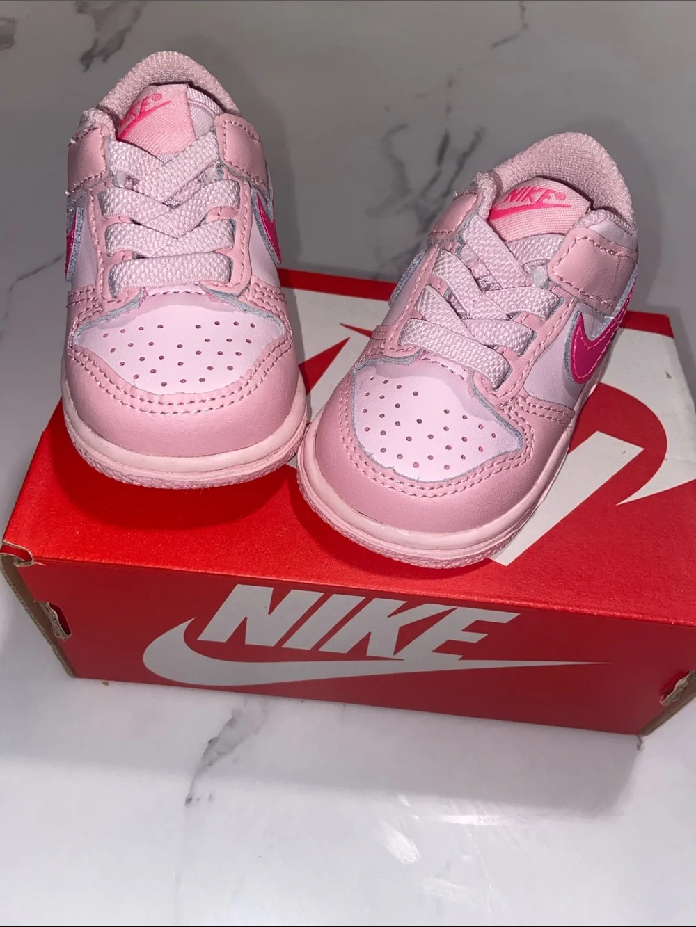 Nike Pink and Hot Pink Toddler Low-Top Sneaker
